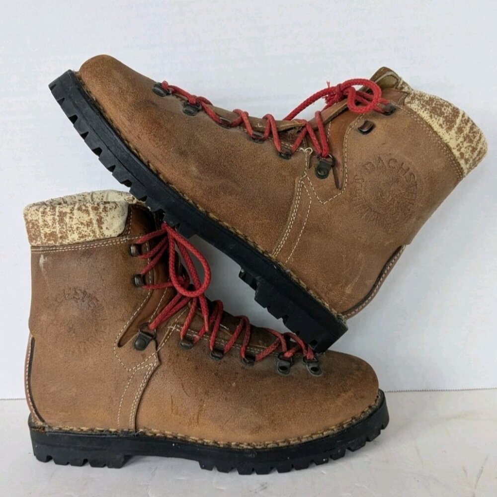 Vintage Dachstein Austria Hiking Boots EU 42 US 9 Vibram Italy Resoled w/ Liners